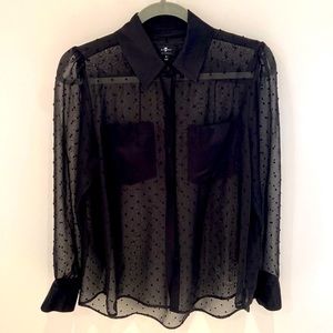 Sheer 7 for all Mankind Blouse - Small long sleeve